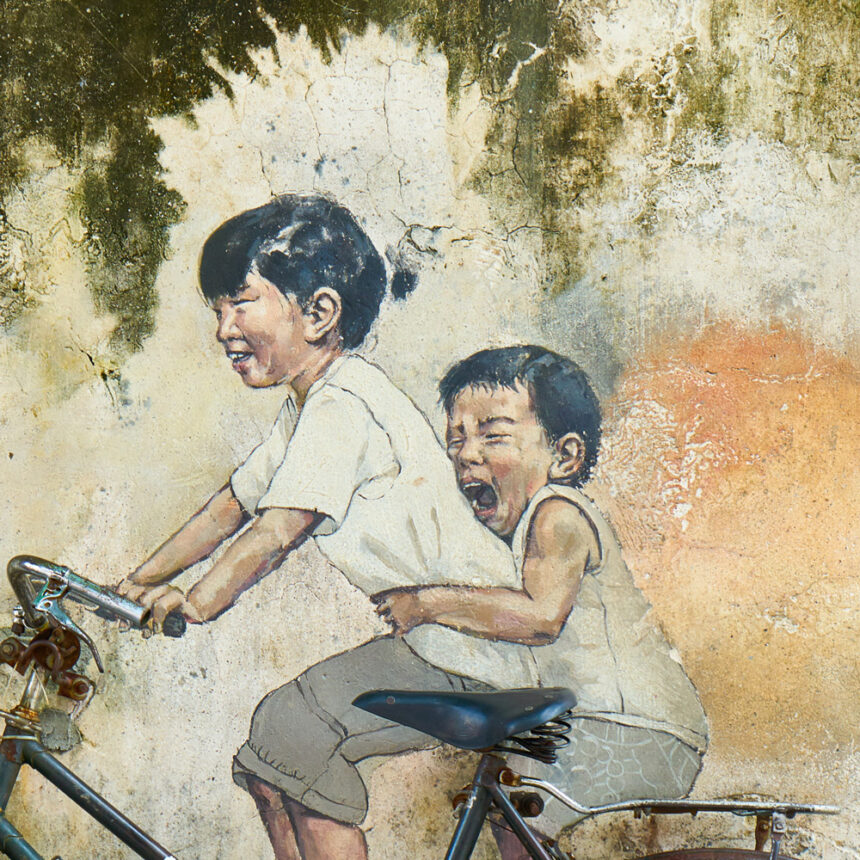 Ridding on Cycle, wallpaper in jalandhar, wallpaper shop in jalandhar