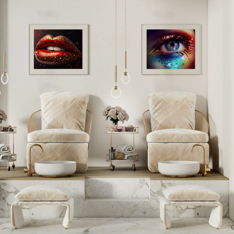 Eye And Lips Canvas