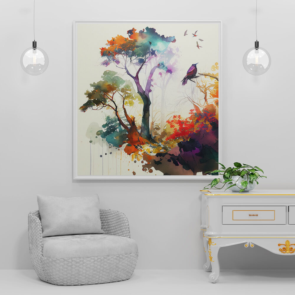 Tree and Bird Painting