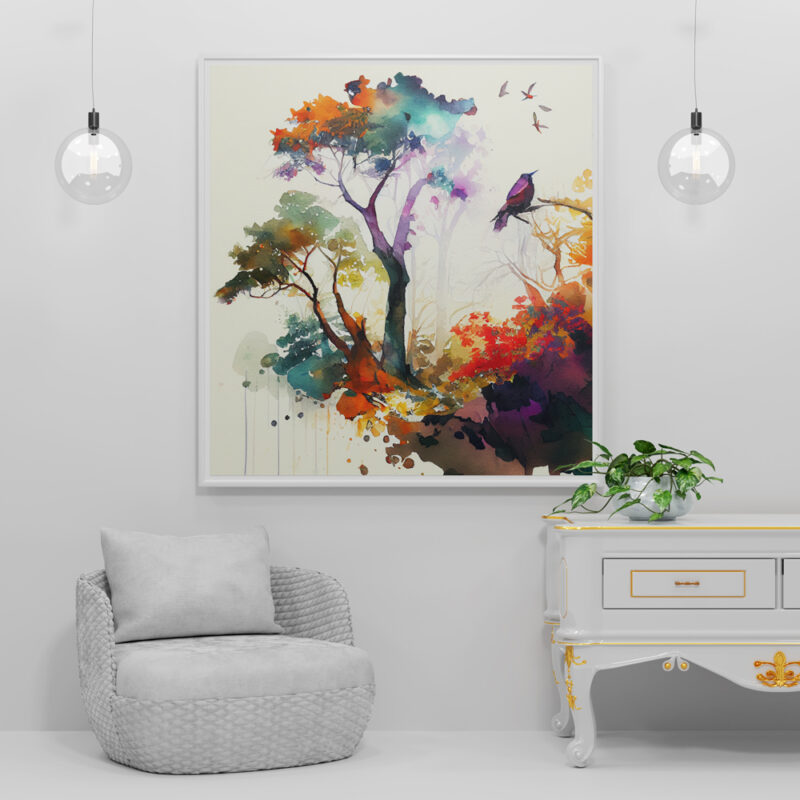 Tree and Bird Painting