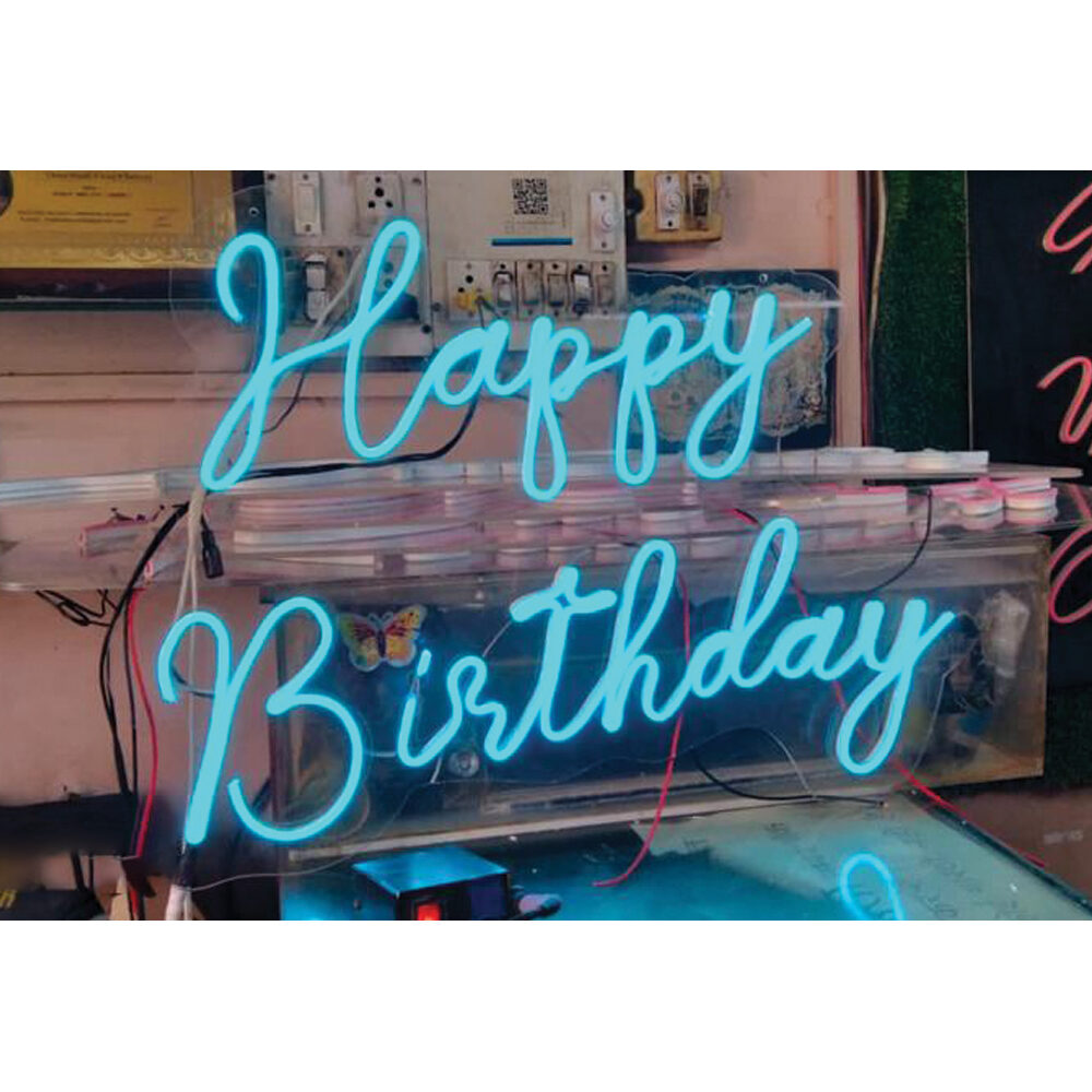 Neon Sign With Lighting - Happy Birthday