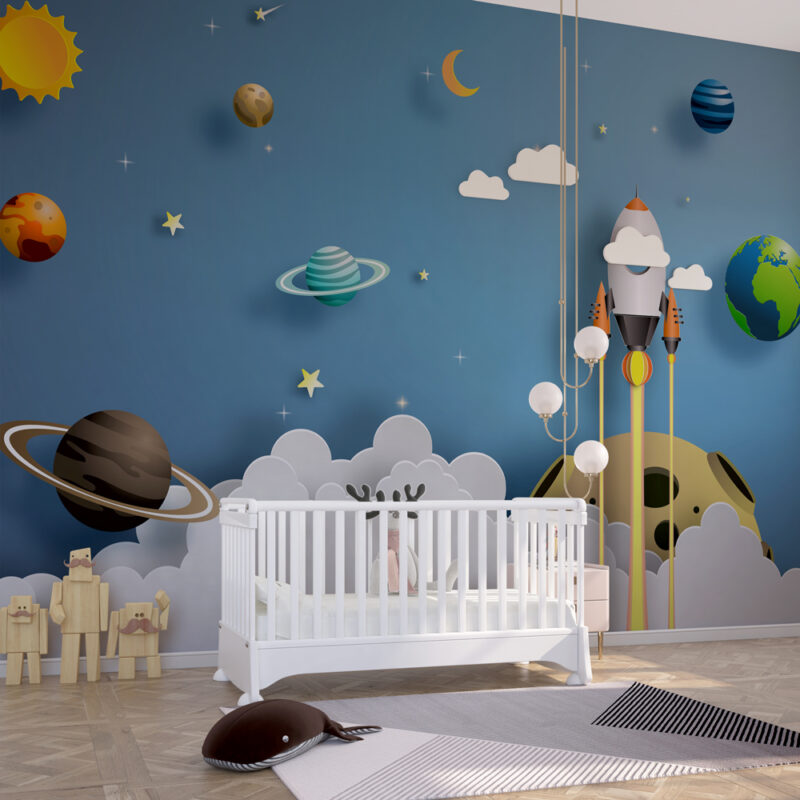 Personalized Space Kids Wall