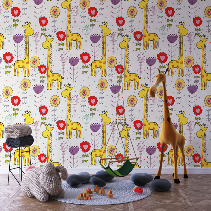 Giraffe On The Wall