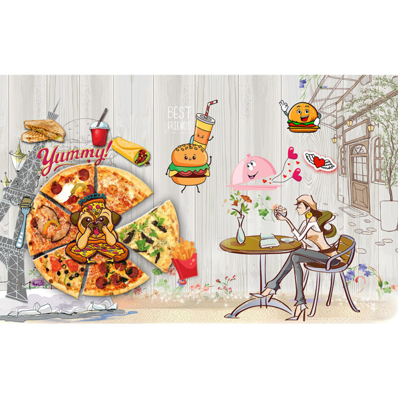 Yummy Pizza, wallpaper in jalandhar, wallpaper shop in jalandhar, flex