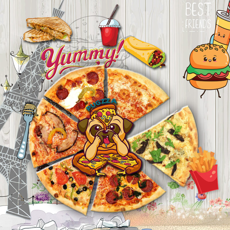 Yummy Pizza, wallpaper in jalandhar, wallpaper shop in jalandhar, flex