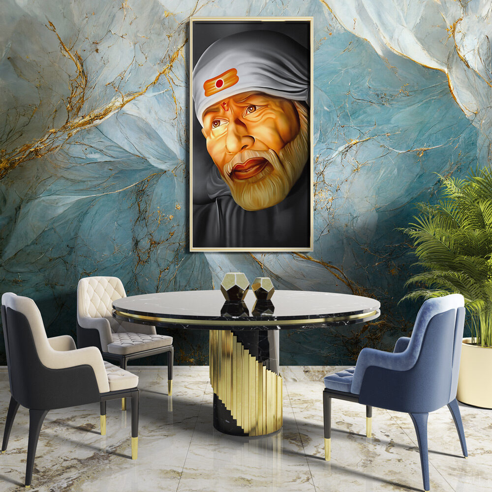 Exquisite Canvas Wall Painting of Shirdi Sai Baba