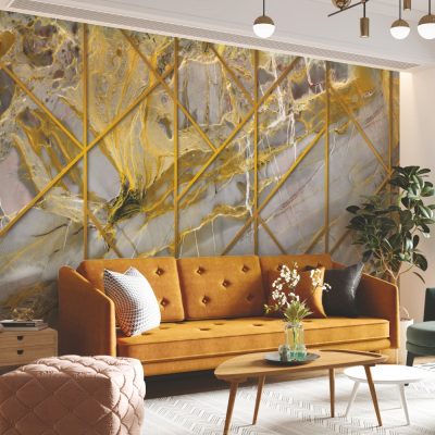 Golden and Gray Marble